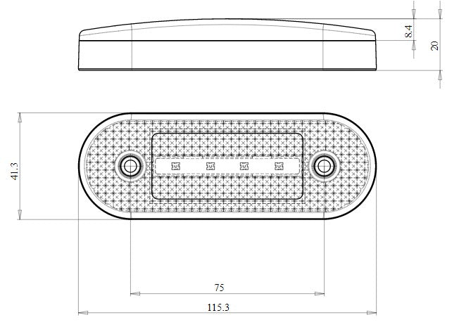 W174 EC1218 Oval LED Neon Marker Lamp With Indicator