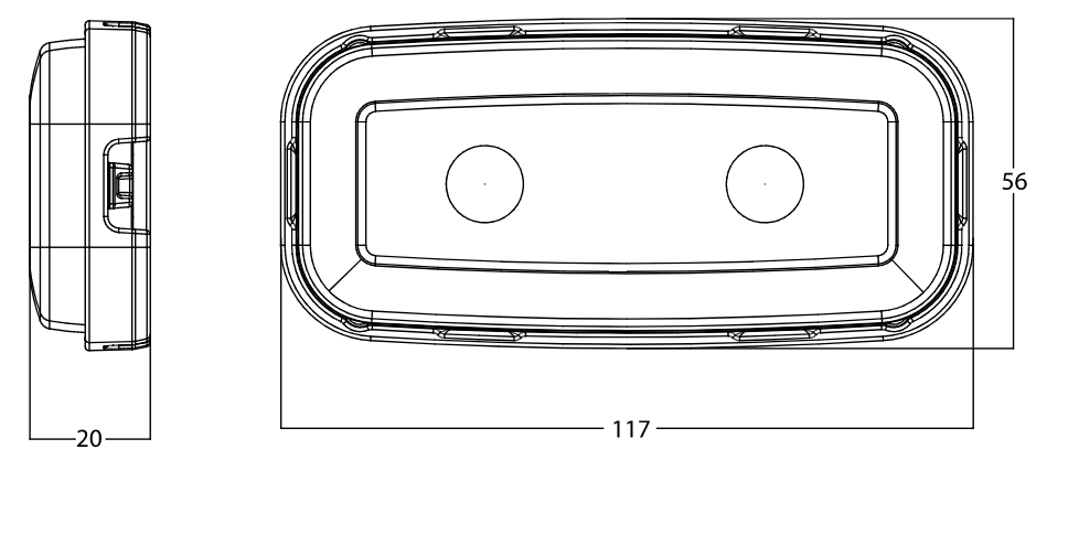 W225 EC1481RARF Led Fog/Tail/Reverse Lamp