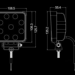 VP-1202 - Valuplus Square Work Lamp 27Watt