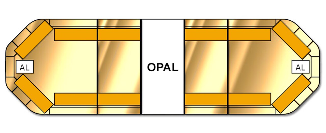 ELS Legion Led Lightbar 1250mm - 8 Amber Module Opal Center