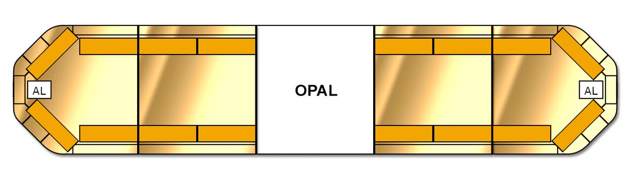 ELS Legion Led Lightbar 1540mm - 16 Amber Module Opal Center