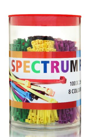 Coloured Cable Ties Tub of 320, 200mm x 4.8mm