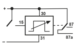 TRA2410 Timer Relay adjustable 24V 10A 5 Pin