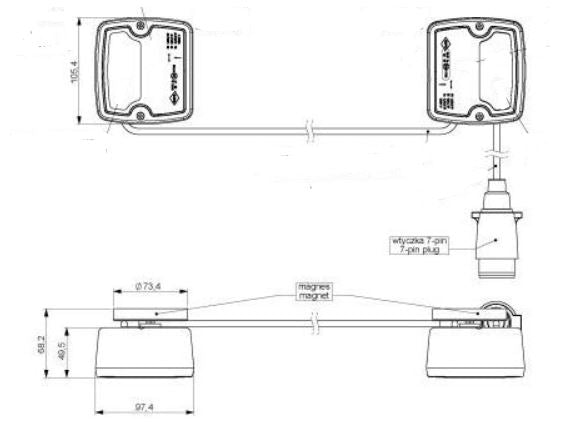 ZPR2122 LED Magnetic Trailer Lamps