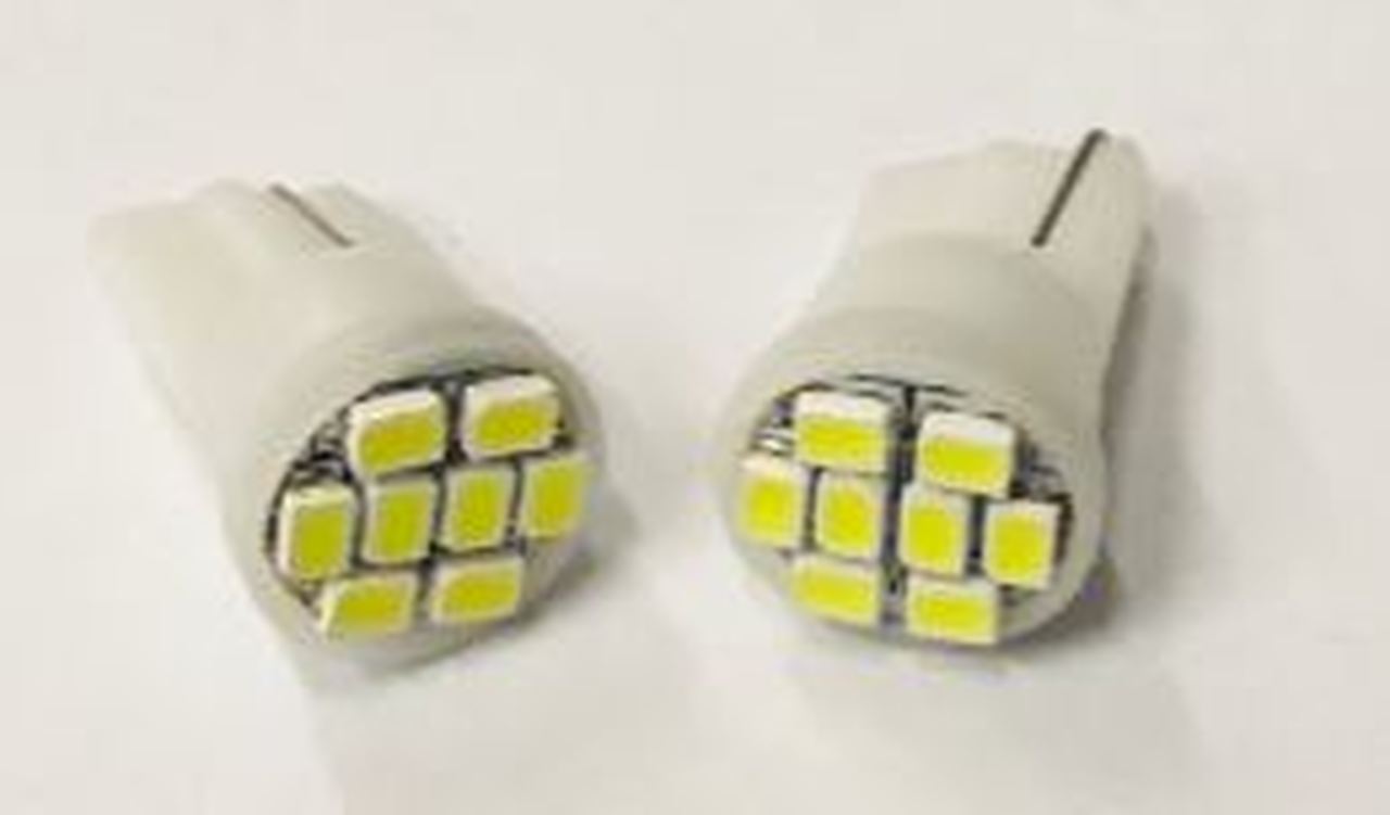 8 Led Bulb Wedge Base 12V Clear