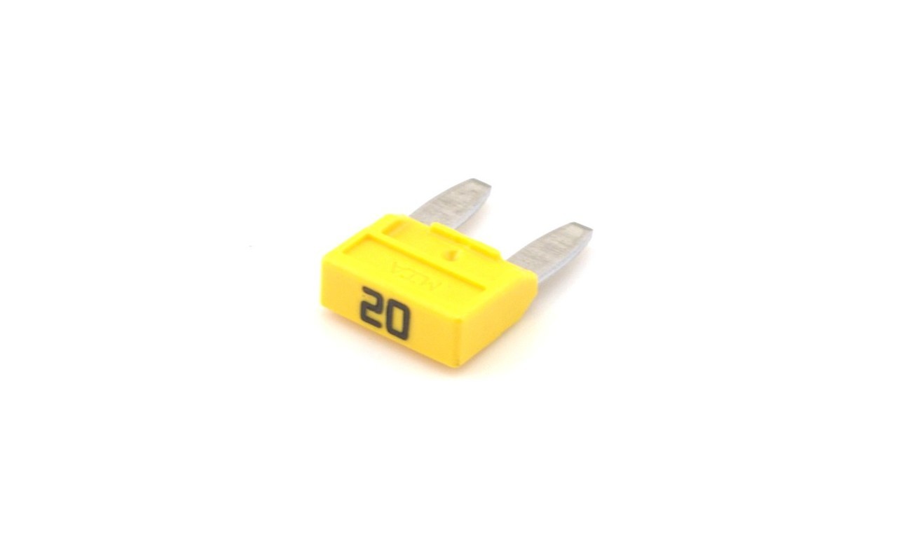 Mini Blade Fuse 20 Amp Yellow Pack of 50