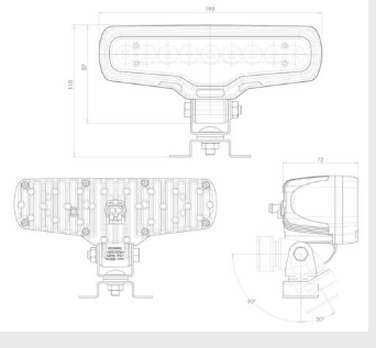 W149 EC1101/I 9 LED Driving Lamp with Superseal Connector - Euromotive Lighting & Signal