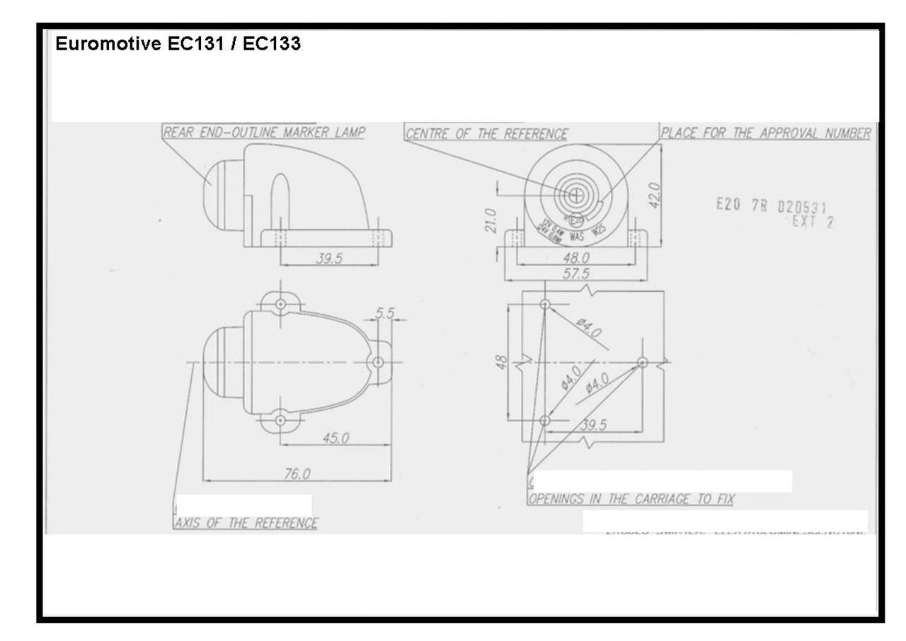 W25 EC131 LED Rear End Outline Position Lamp - Euromotive Lighting & Signal